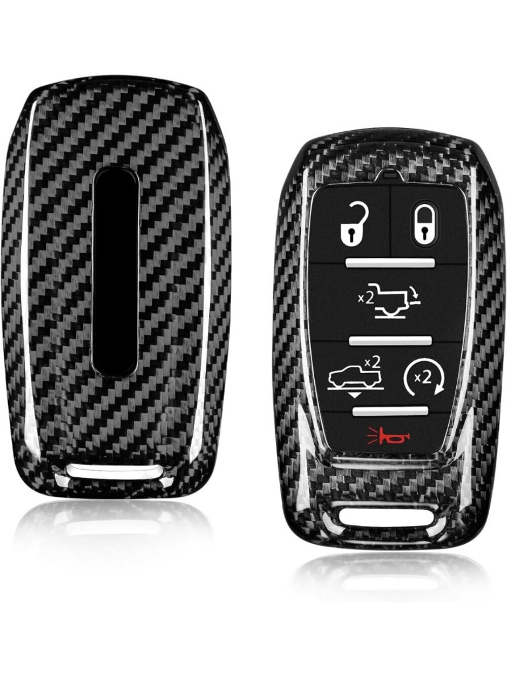 Durable Glass Fiber Key Fob Protector Keychain for Dodge Ram 1500 2500 3500 TRX